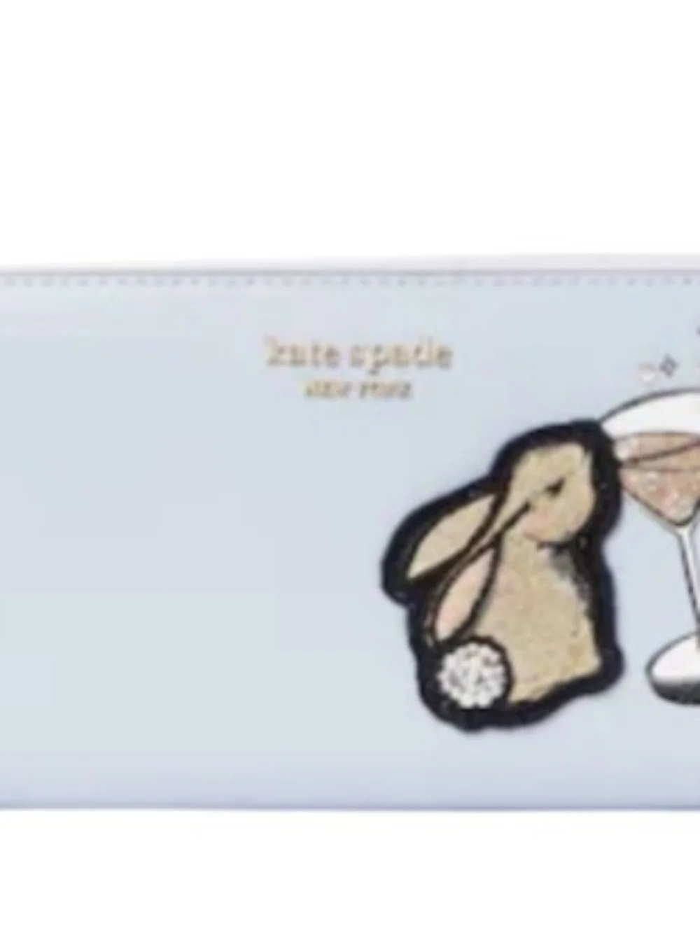 New Kate Spade New York Bunbun Bunny Zip Around Continental Wallet
